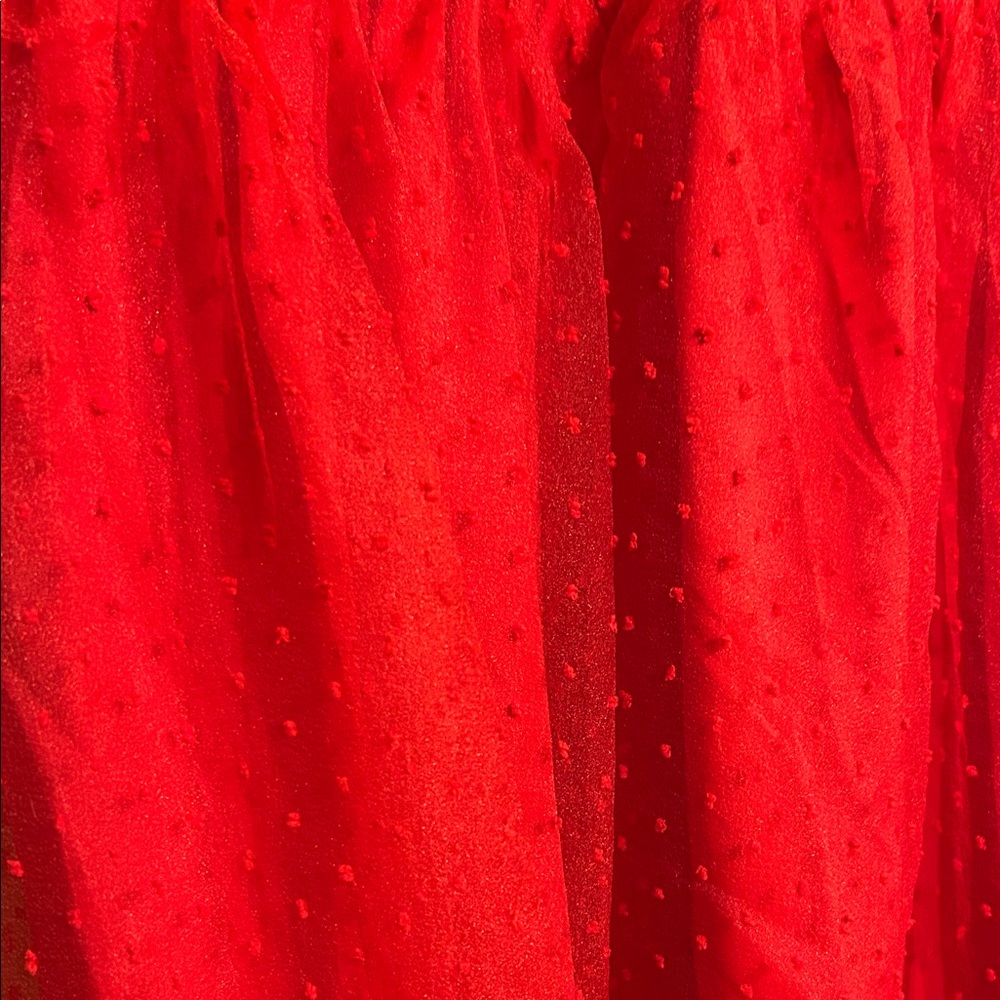 Red Ruffled Dress 2X - Picture 3 of 4